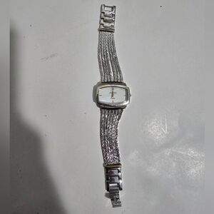 Anne Klein Diamond Silver Tone wrist watch jewelry